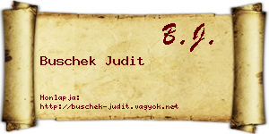 Buschek Judit névjegykártya